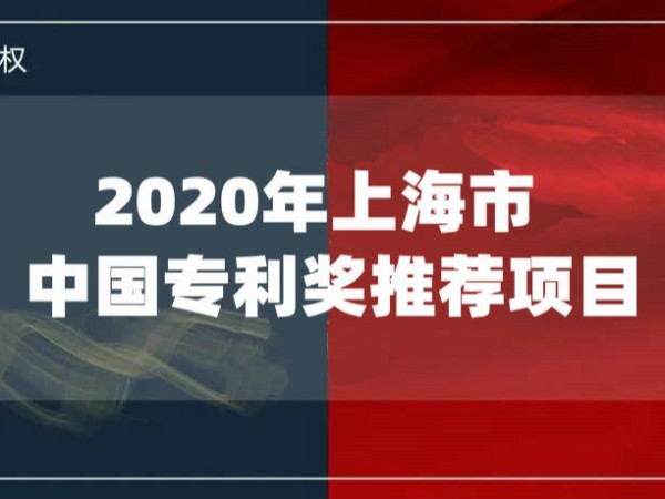 快看！2020年上海市推薦了哪些中國專(zhuān)利獎項目